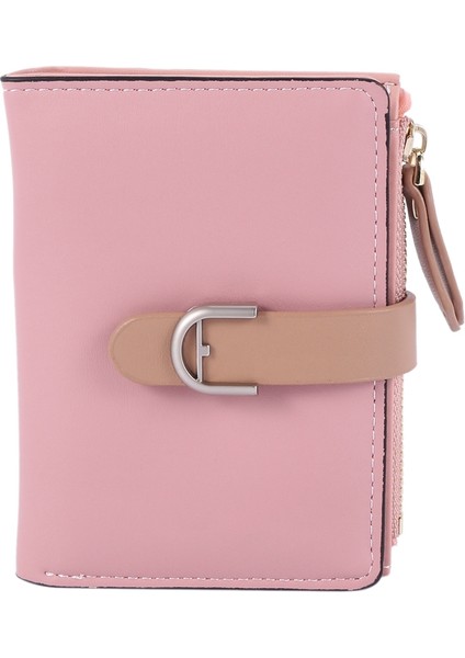 Kadın Moda Cüzdan Çoklu Kart Yuvaları Kimlik Kartı Tutucu Kısa Bifold Yumuşak El ÇantasıPembe Yurt Dışından fiyatları