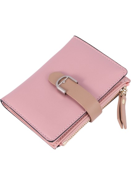 Kadın Moda Cüzdan Çoklu Kart Yuvaları Kimlik Kartı Tutucu Kısa Bifold Yumuşak El ÇantasıPembe Yurt Dışından fırsatları