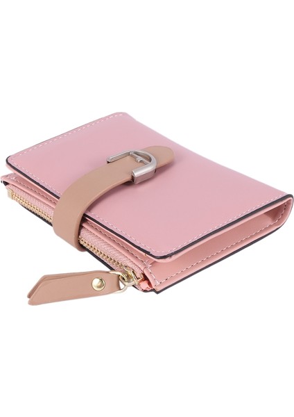 Kadın Moda Cüzdan Çoklu Kart Yuvaları Kimlik Kartı Tutucu Kısa Bifold Yumuşak El ÇantasıPembe Yurt Dışından indirimleri