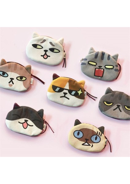 Karikatür Kedi Bozuk Para Çantaları Kadın Cüzdan Küçük Sevimli Hayvan Kart Tutucu Anahtar Çantası Para Çantaları Kızlar Bayanlar Için Çanta Çocuk Çocuk Yurt Dışından