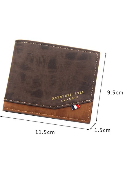Kısa Erkek Cüzdan Ince Klasik Para Cebi Fotoğraf Tutucu Küçük Erkek Cüzdan Baskı Kaliteli Kart Sahibinin Buzlu Deri Erkek Çantalar Yurt Dışından fiyatları