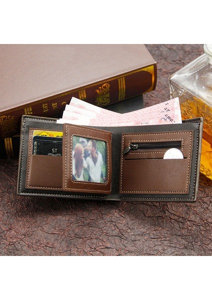Kısa Erkek Cüzdan Ince Klasik Para Cebi Fotoğraf Tutucu Küçük Erkek Cüzdan Baskı Kaliteli Kart Sahibinin Buzlu Deri Erkek Çantalar Yurt Dışından indirimleri