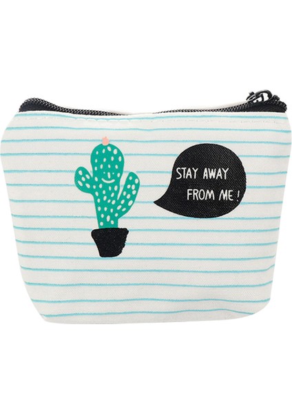 Yeşil Kaktüs Baskı Kanvas Bozuk Para Cüzdanı Mini Kart Tutucu Fermuarlı Kese Cüzdan Yurt Dışından fırsatları