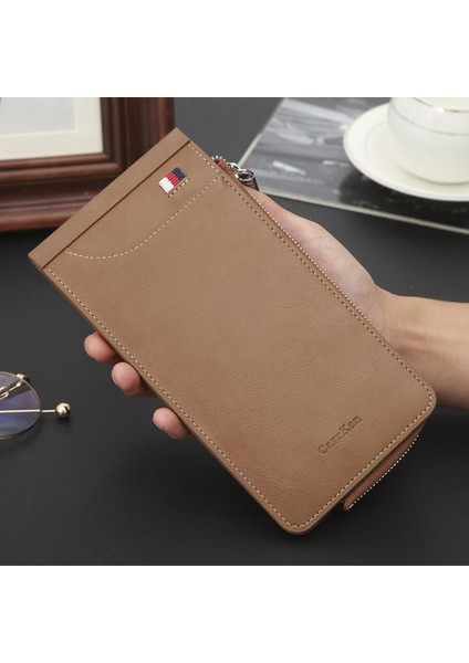 2022 Yeni Erkek Uzun Kart Sahibi Kore Rahat Gençlik Toka Kart Sahibi Çoklu Kart Fermuarlı Kartvizitlik Yurt Dışından