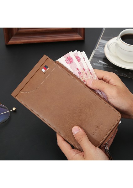 2022 Yeni Erkek Uzun Kart Sahibi Kore Rahat Gençlik Toka Kart Sahibi Çoklu Kart Fermuarlı Kartvizitlik Yurt Dışından modelleri