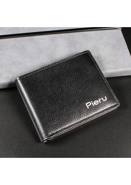 Dış Ticaret Yatay Erkek Cüzdanı Lychee Desen Çoklu Kart Iş Erkek Cüzdanı Moda Hediye On Yuan Mağaza Kaynağı Yurt Dışından