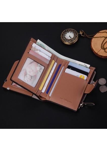 Hengsheng Yeni Erkek Kısa Cüzdan Moda Retro Tarzı Çoklu Kart Alanı Büyük Kapasiteli Buzlu Yumuşak Cüzdan Üreticileri Fabrika Satışları Yurt Dışından fırsatları