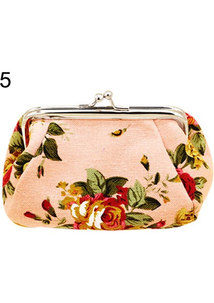 Kadın Çiçek Baskılı Kanvas Cüzdan Kart Sahibinin Sikke Çanta Debriyaj Çanta Çanta Yurt Dışından