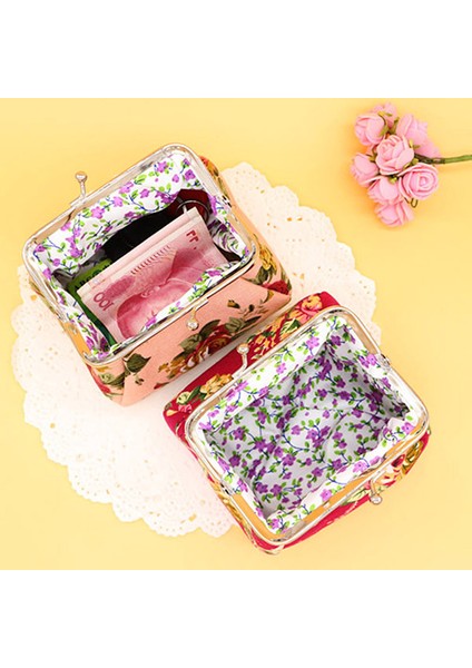 Kadın Çiçek Baskılı Kanvas Cüzdan Kart Sahibinin Sikke Çanta Debriyaj Çanta Çanta Yurt Dışından fiyatları
