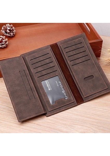 Erkek Cüzdan Uzun Debriyaj Moda Basit Büyük Kapasiteli Çok Fonksiyonlu Tasarımcı Cüzdan Lüks Marka Para Çantası Kart Sahibinin Yurt Dışından modelleri