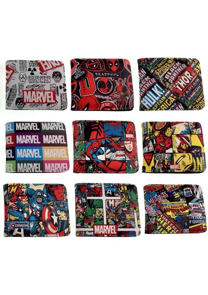 Marvel Cüzdan Örümcek Adam Süper Kahramanlar Anime Erkek Cüzdan El Çantası Pu Karikatürler Erkekler Çanta Kart Tutucu Moda Para Klip Cüzdan Yurt Dışından