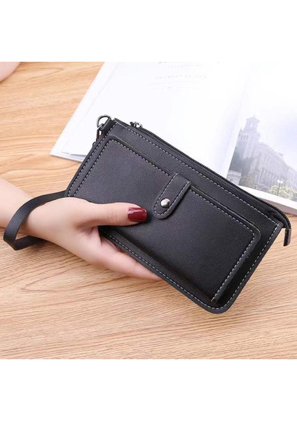 Gençler Yetişkinler Için Ipi Çoklu Kart Yuvaları Tasarımı ile Kadın Çanta Cüzdan Doku Pu Çanta Yurt Dışından