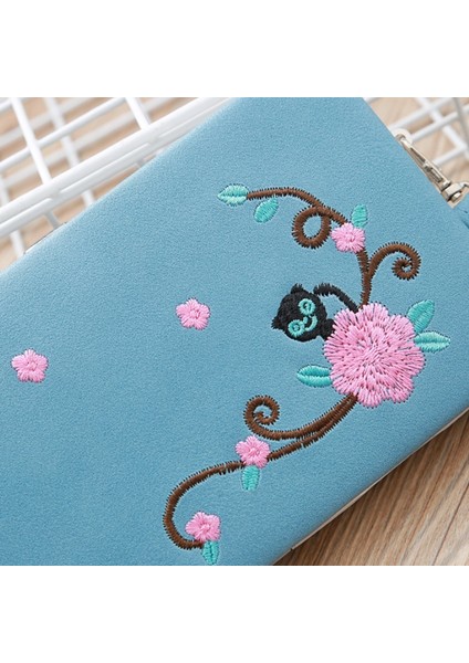 Moda Çiçek Kadın Çanta Kadın Cüzdan Uzun Toka Kadın Para Çantası Marka Bayan Cüzdan Debriyaj Siyah Yurt Dışından fırsatları