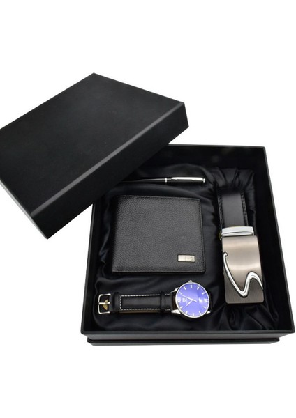 Erkek Hediye 4In1 Pu Deri Cüzdan Kalem Izle Hediye Kutusu ile Doğum Günü Tatil Yıldönümü Için Yurt Dışından