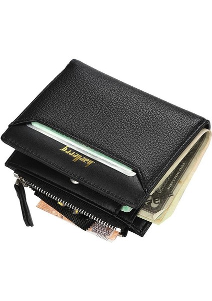 Baellerry Erkekler Için Kısa Cüzdan Çoklu Kart Ince Kesit Kare Fermuar Toka Bozuk Para Cüzdanı Çanta DR023 Moda Çanta Yurt Dışından indirimleri