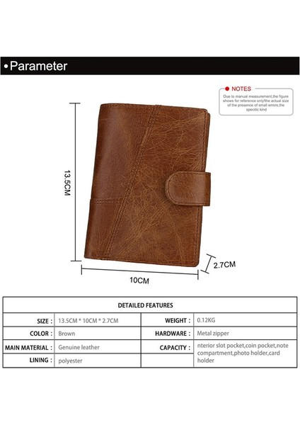 Pu Erkek Cüzdan Retro Erkek Cüzdan Avrupa ve Amerika Moda Cüzdan Deri Kart Kılıfı Kahverengi Yurt Dışından fırsatları
