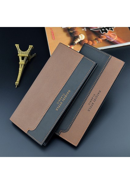 Erkek Cüzdan Erkekler Uzun Tarzı Moda Dikiş Kontrast Renk Gençlik Yumuşak Cüzdan Çoklu Kart Takım Çantası 2022 Yeni Cüzdan Yurt Dışından fiyatları