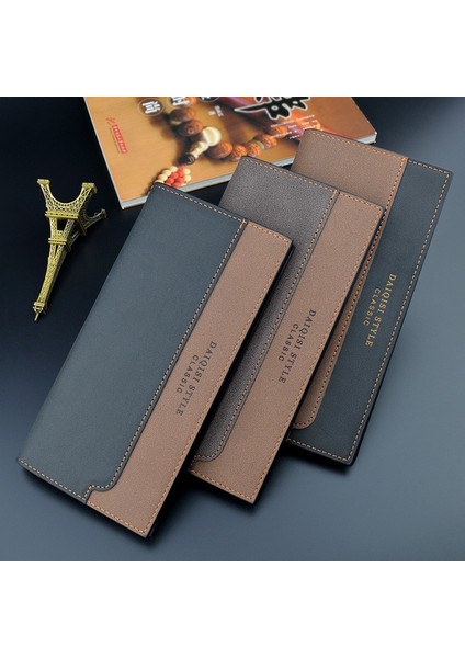 Erkek Cüzdan Erkekler Uzun Tarzı Moda Dikiş Kontrast Renk Gençlik Yumuşak Cüzdan Çoklu Kart Takım Çantası 2022 Yeni Cüzdan Yurt Dışından modelleri