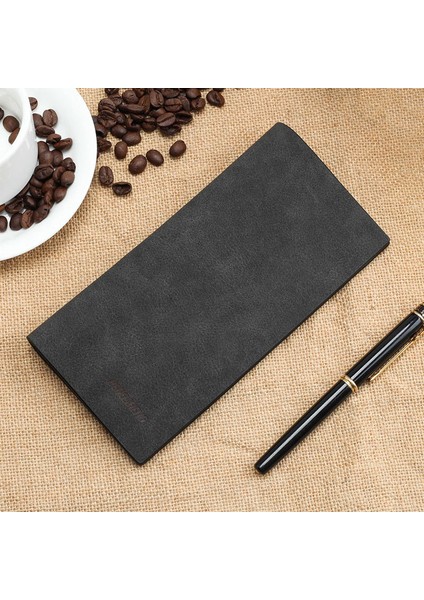 Erkekler Ince Cüzdan Uzun Ince Pu Deri Cüzdan Çanta Yumuşak Para Çantası Küçük Cep Para Kartları Tutucu Yurt Dışından fırsatları