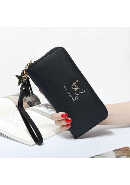 Moda Kelebek Kadın Cüzdan Bilek Kolu Telefon Kılıfı Uzun Bölüm Para Cep Kılıfı Çanta Kadın Çanta Kart Sahipleri 2020 Yurt Dışından fiyatları