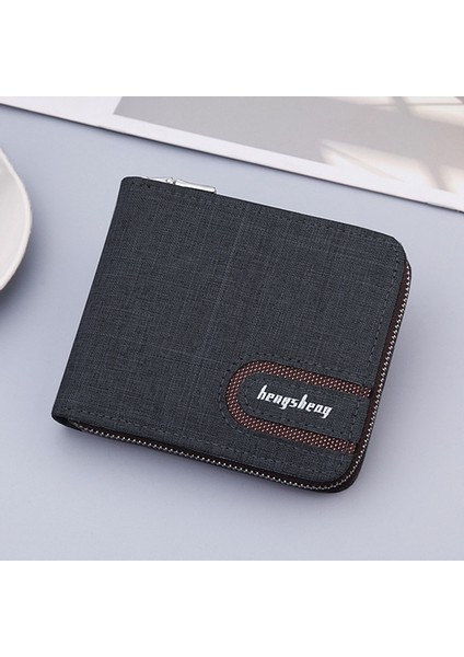 Rahat Erkek Kısa Cüzdan Tuval Solide Kısa Cüzdan Erkekler Fermuar Vintage Erkek Çanta Bozuk Para Kesesi Çok Fonksiyonlu Kartları Cüzdan Yurt Dışından fiyatları