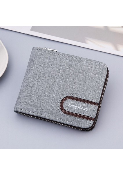 Rahat Erkek Kısa Cüzdan Tuval Solide Kısa Cüzdan Erkekler Fermuar Vintage Erkek Çanta Bozuk Para Kesesi Çok Fonksiyonlu Kartları Cüzdan Yurt Dışından modelleri