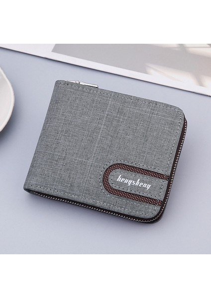 Rahat Erkek Kısa Cüzdan Tuval Solide Kısa Cüzdan Erkekler Fermuar Vintage Erkek Çanta Bozuk Para Kesesi Çok Fonksiyonlu Kartları Cüzdan Yurt Dışından fırsatları