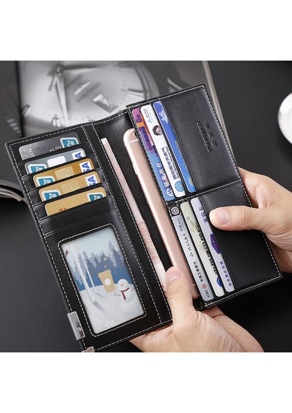 Erkek Uzun Cüzdan Kore Versiyonu Moda Rahat Demir Cüzdan Öğrenci Gençlik Çoklu Kart Cep Telefonu Çantası Nokta Yurt Dışından indirimleri