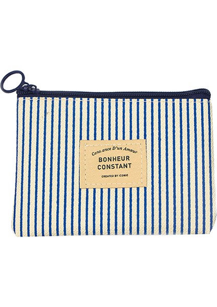 Microgood Moda Kanvas Kadın Mini Cüzdan Kılıfı Izgara Şerit Saklama Çantası Kart Sahibinin Çanta Yurt Dışından modelleri