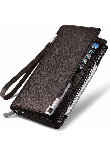 Erkek Çok Fonksiyonlu Cüzdan Büyük Kapasiteli Çanta Iş Sınır Ötesi Uzun Stil Çoklu Kart Pozisyonu Fermuarlı Clutchbag Yurt Dışından fiyatları