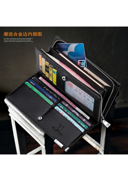 2020 Yeni Erkek Cüzdan Iş Sınır Ötesi Uzun Çok Fonksiyonlu Büyük Kapasiteli Çoklu Kart Pozisyonu Fermuarlı Çanta Evrak Çantası Yurt Dışından indirimleri