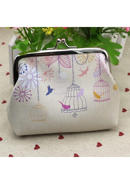 Kadın Mini Baykuş Kuş Çiçek Cüzdan Kart Tutucu Kılıf Bozuk Para Cüzdanı Debriyaj Çanta Çanta Yurt Dışından