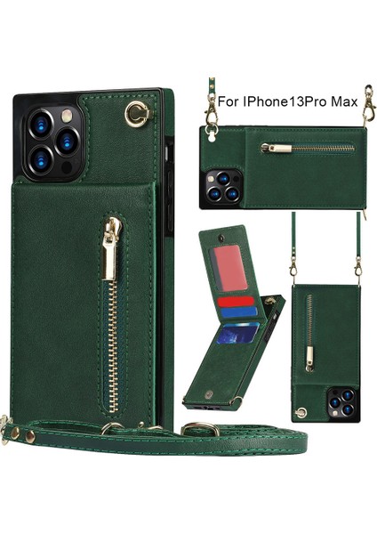 Iphone Için Cüzdan Kılıf Pu Fermuarlı Cüzdan Akıllı Telefon Kılıfı, Kart Tutuculu Omuz Askısı Yurt Dışından fiyatları