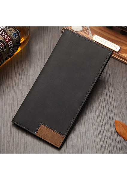 Göbeklady Şık Erkek Kanvas Doku Uzun Tarzı Cüzdan Yumuşak BirleştirmeÇapraz Para Klip Noel Doğum Günü Hediyesi Yurt Dışından fırsatları