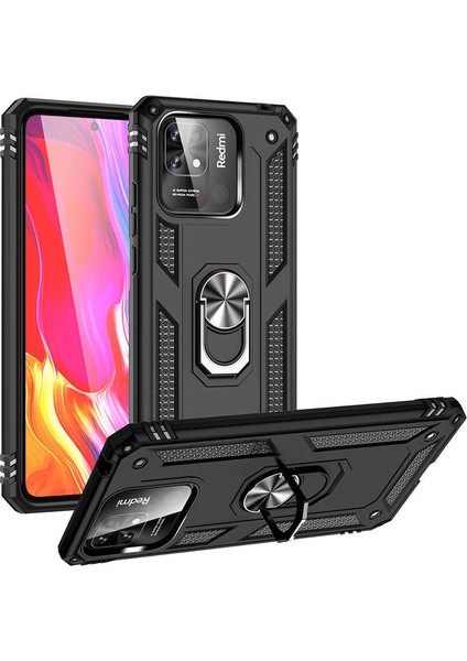 Xiaomi Redmi 10C Kılıf Vega Kapak-Siyah