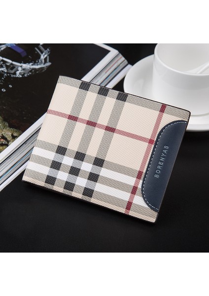 2017 Pidengbao Yeni Cüzdan Erkek Yatay Stil Cüzdan Kore Versiyonu Ekose Moda Kart Çantası Adına Fabrika Noktası Yurt Dışından fırsatları