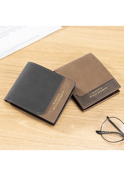 2020 Yeni Carrken Erkek Kısa Cüzdan Yatay Retro Buzlu Üç Katlı Rahat Retro Cüzdan Yurt Dışından