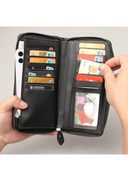 Deerbanni Erkek Uzun Pu Fermuarlı Çoklu Kart El Çantası Yurt Dışından fiyatları