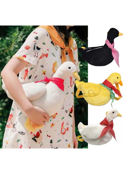 Kızların Peluş Ördek Omuz Çantası Çocuklar Sevimli Karikatür Hayvan Şekli Crossbody Tutucu Rahat Fermuarlı Messenger Çanta Yurt Dışından fırsatları