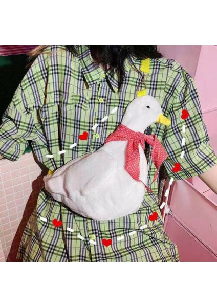 Kızların Peluş Ördek Omuz Çantası Çocuklar Sevimli Karikatür Hayvan Şekli Crossbody Tutucu Rahat Fermuarlı Messenger Çanta Yurt Dışından indirimleri