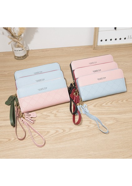 Pu Hit Renk Kadın Cüzdan Moda Uzun Fermuar Cüzdan Kadınlar Için 2022 Lüks Dikiş Püskül Debriyaj Trend Tüm Maç Kart Sahibinin Yurt Dışından fiyatları