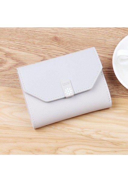 2022 Yeni Kadın Cüzdan Baskılı Papatya Kadın Fermuarlı Deri Pu Mini Anahtarlık Bayanlar Küçük Kart Tutucu Kızlar Bozuk Para Cüzdanı Yurt Dışından