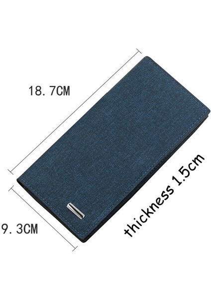 2022 Moda Erkek Uzun Cüzdan Tuval Çanta Eğlence Taşınabilir Çok Fonksiyonlu Kimlik Kartı Tutucu Para Bozuk Para Klipsi Lüks Cüzdan Yurt Dışından modelleri