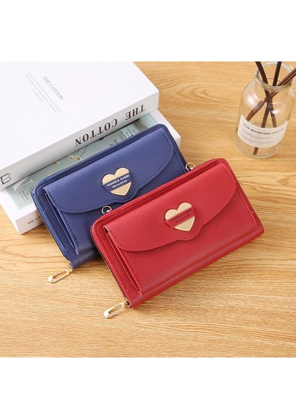 Kore Moda Kadın Crossbody Cüzdan Omuz Askısı ile Uzun Kadın Büyük Kapasiteli Debriyaj Çanta Para Çantası Bayan Bozuk Para Cüzdanı Yurt Dışından modelleri