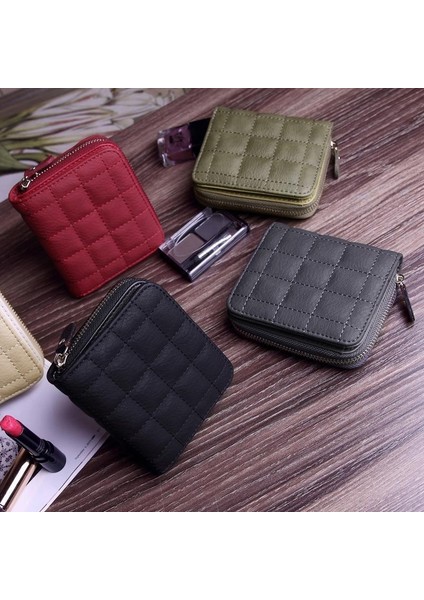 Kadın Kısa Cüzdan Kadın Ekose Çantalar Nubuk Kartlıklı Cüzdan Moda Kadın Küçük Fermuarlı Cüzdan Bozuk Para Cüzdanı Yurt Dışından indirimleri