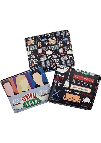 Amerikan Tv Şovu Arkadaş Cüzdanı Para Cebi ile Central Perk Kahve Saati Cüzdanları Yurt Dışından fırsatları