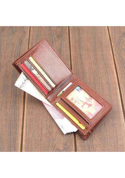 Yeni Erkek Kısa Cüzdan Retro Pu Gençlik Ehliyet Cüzdanı Dış Ticaret Çoklu Kart Düz Renk Cüzdan Yurt Dışından modelleri