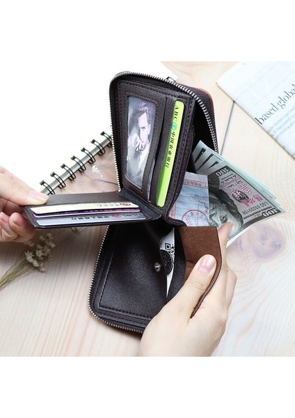 Yeni Erkek Cüzdan Rahat Erkek Cüzdan Para Cebi Kısa Fermuarlı Çok Fonksiyonlu Çanta Küçük Cüzdan Kart Tutucu 2022 Carteiras Masculina Yurt Dışından fırsatları