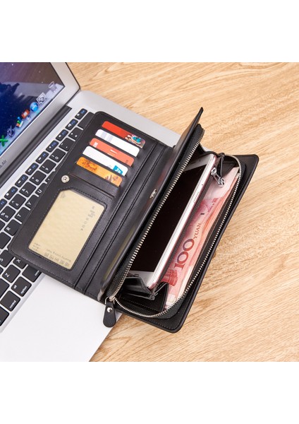 Cüzdan Fabrikası 2020 Yeni Avrupa ve Amerikan Tarzı Debriyaj Çantalar Erkek Iş Uzun Çok Fonksiyonlu Cüzdan Cep Telefonu Çantası Yurt Dışından fırsatları