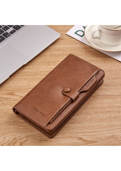 Cüzdan Fabrikası 2020 Yeni Avrupa ve Amerikan Tarzı Debriyaj Çantalar Erkek Iş Uzun Çok Fonksiyonlu Cüzdan Cep Telefonu Çantası Yurt Dışından indirimleri